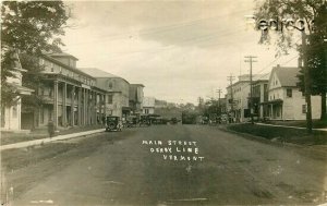 VT, Derby Line, Vermont, Main Street, RPPC