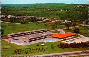 Continental Inn aerial view Barrier Ontario Canada Postcard