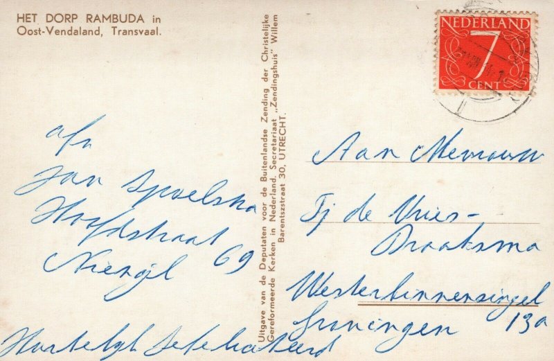 South Africa Rambuda Transvaal Vintage Postcard 08.74