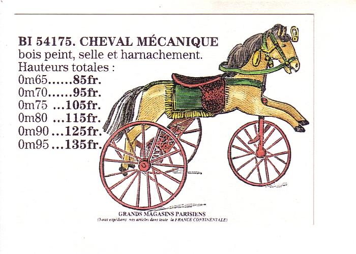 Beautiful Child's Mechanical Horse, Paris, Published in France 1996