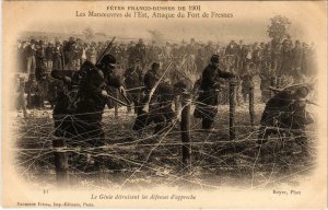 PC CPA Fetes Franco-Russes 1901 Attaque du Fort de Fresnes RUSSIA (a15907)
