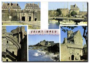 Modern Postcard Saint Malo Privateer Cite Porte St Vincent Chateau Tower in Q...