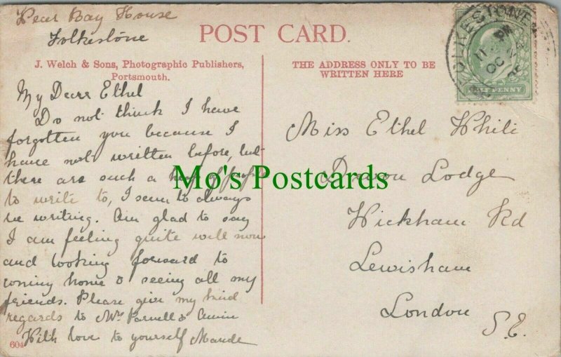 Genealogy Postcard - White - Devon Lodge, Wickham Road, Lewisham, London RF8724
