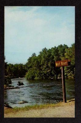 WI Wolf River Menominee Indians WISCONSIN Postcard PC