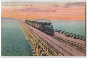 Lucin Cut-off S.P.Ry. Southern Pacific Railway Train Salt Lake Utah Postcard