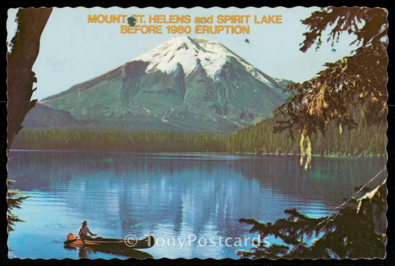 Mount St. Helens and Spirit Lake - Before 1980 Eruption