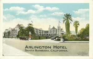 Arlington Hotel roadside Santa Barbara California Kropp 1920s Postcard 20-11943