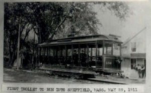 Reproduction - First Trolley into  - Sheffield, Massachusetts MA  