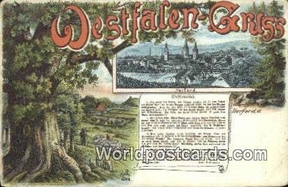 Herford Westfalen Gruss Germany Unused 