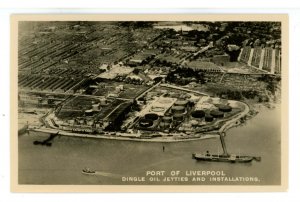 UK - England, Liverpool. Port, Dingle Oil Jetties & Installations  RPPC