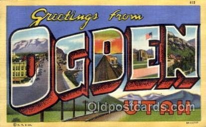 Ogden, Utah Large Letter Town Unused 