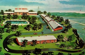 USA Sky Top Motel Kingston New York Chrome Postcard 08.90