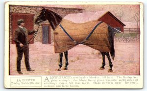 1912 5A BUSTER BURLAP HORSE BLANKETS ADVERTISING POSTCARD 46-166