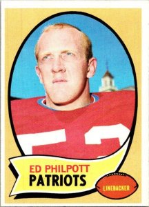 1970 Topps Football Card Ed Philipott New England Patriots sk21472