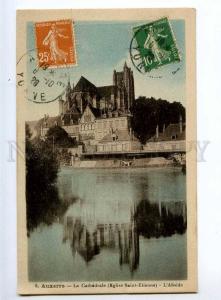 236411 FRANCE AUXERRE Cathedral 1928 year RPPC to Ethiopia