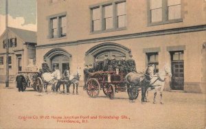ENGINE COMPANY NO. 22 FIRE HOUSE JUNCTION POINT PROVIDENCE RHODE ISLAND POSTCARD