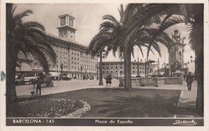 Spain Barcelona square photo postcard c.1951