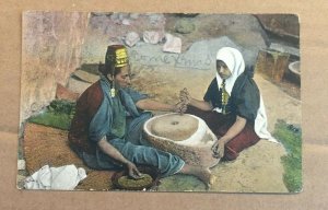 VINT .01 PC USED 1910 - JERUSALEM, WOMEN AT THE MILL