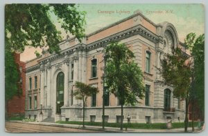 Syracuse New York~Carnegie Library~c1910 Postcard