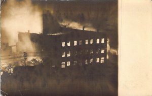 RPPC, Dayton Tablet Factory Fire, Quincy, IL, Plain Back Old Post Card