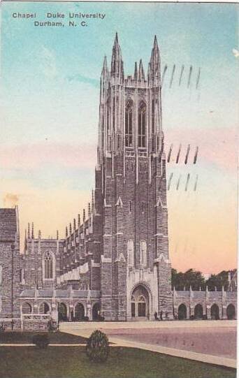 North Carolina Durham Chapel Duke University 1936 Albertype