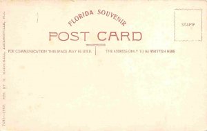 Ponce de Leon Hotel Entrance St Augustine Florida 1910c postcard
