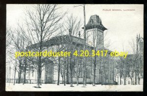 h3594 - LUCKNOW Ontario 1919 Public School. Antique Postcard