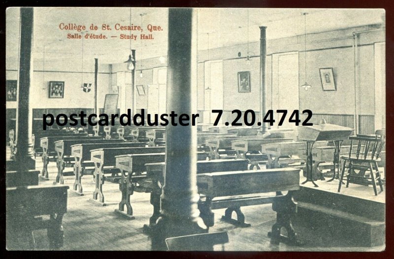 4742 - ST. CESAIRE Quebec Postcard 1912 College Interior