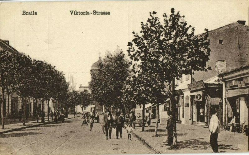 romania, BRǍILA, Victoria Street (1910s) Postcard