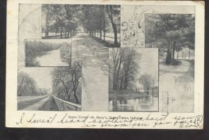 NOTRE DAME INDIANA MULTI VIEW ST. MARY;S 1909 VINTAGE POSTCARD