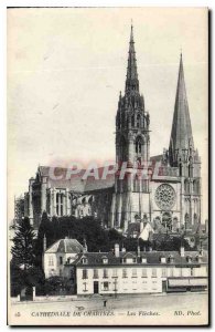 Postcard Old Cathedral of Chartres The Arrows