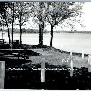 c1950s Annandale, Minn. Pleasant Lake RPPC Pearson Real Photo Postcard MN A74