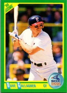 1990 Score Baseball Card Dave Gallagher Chicago White Sox sk2558
