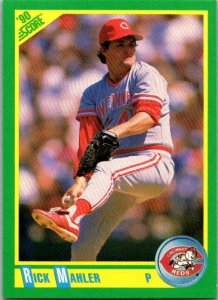 1990 Score Baseball Card Rick Mahler Cincinnati Reds sk2751