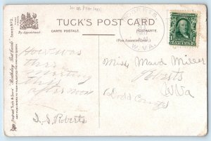 Birthday Greetings Flowers DPO (1900-1997) Roberts WV Tuck Antique Postcard
