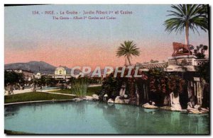 Old Postcard Nice Cave Albert 1st Gardens and Casino