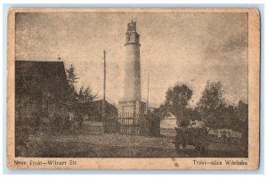 1916 New Troki-Wilnaer Str. Troki Ulica Wilenska Lithuania Posted Postcard