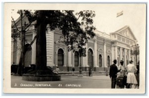 c1930's El Capitolio Caracas Venezuela Vintage Unposted RPPC Photo Postcard