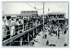 Fourth Avenue Bathing Grounds Asbury Park New Jersey NJ Divided Back Postcard 