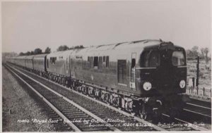 Royal Scot Train Being Hauled Old British Railways Railway Real Photo Postcard