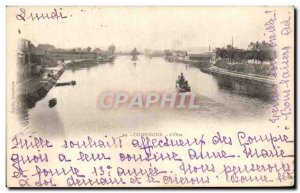 Old Postcard Compiegne Oise The Boat