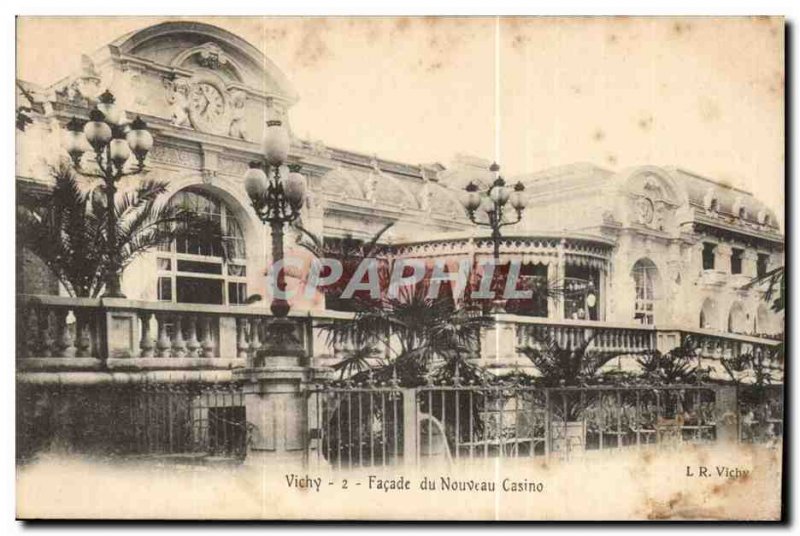 Vichy Old Postcard Facade of the new casino