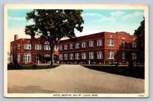 J91/ Bay St Louis Mississippi Postcard c1910 Hotel Weston Building  55