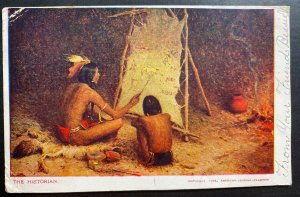 1900s Chicago IL USA Postcard Cover Native American Indian The Historian
