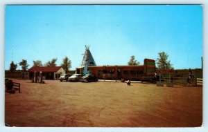 GRAND ISLAND, NE ~ Roadside JEROME'S TEPEE Lincoln Highway 1950s Cars Postcard