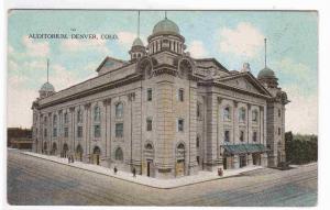 Auditorium Denver Colorado 1910c postcard