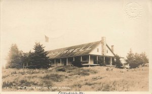 Friendship ME Camp Durrell Dinning Pavilion 1914 Real Photo Postcard