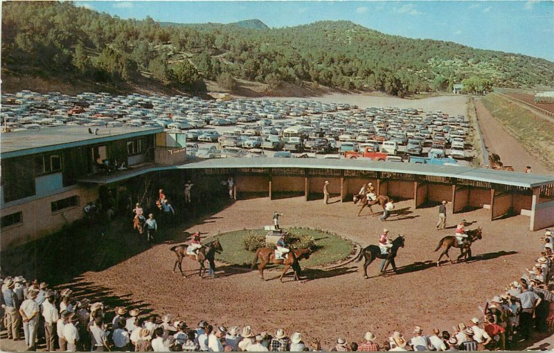 Vintage Postcard Ruidoso NM Paddock & Jockey Room Ruidoso Downs Race Track
