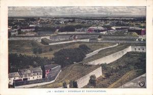 Quebec Canada~Citadelle et Fortifications Bird's Eye View~1949 Postcard