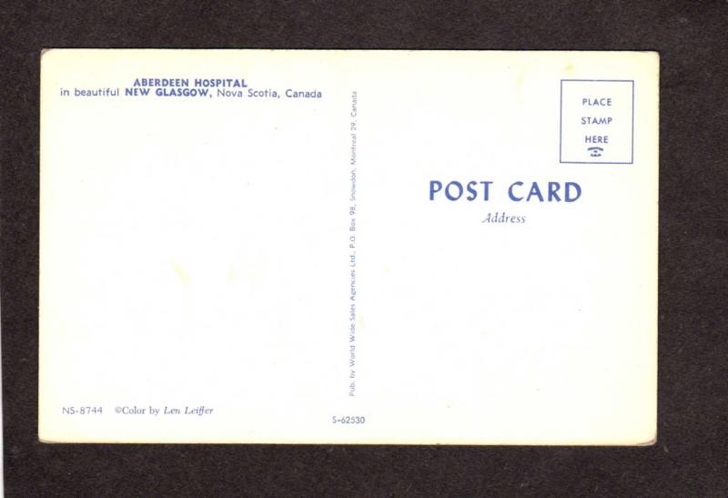 NS Aberdeen Hospital New Glasgow Nova Scotia Canada Carte Postale Postcard